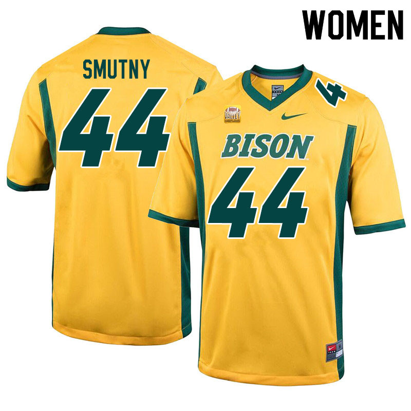 Women #44 Cole Smutny North Dakota State Bison College Football Jerseys Sale-Yellow